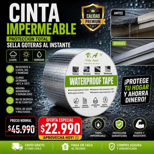ForteGrip™ – Sella goteras al instante, resistente a lluvia, sol y humedad