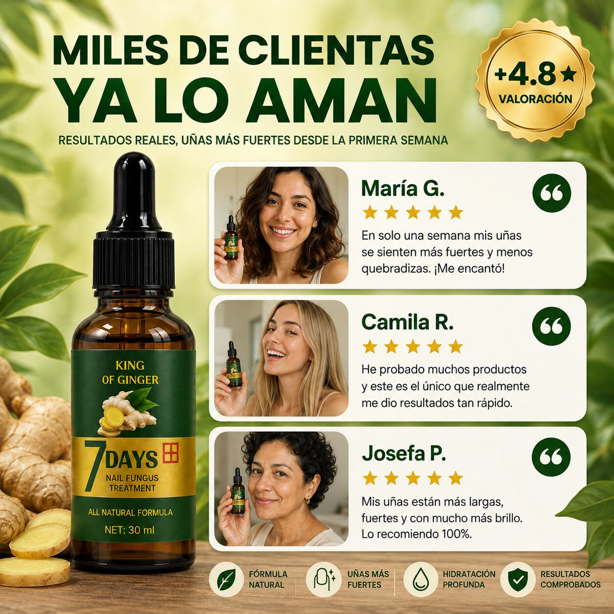 🌿 El aceite de jengibre que fortalece la uña y acelera su crecimiento desde la raíz.